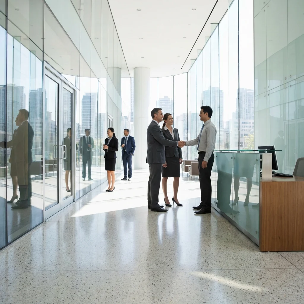 Professional Office Greeting in a Clean Environment